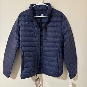 32 Degrees Heat Weatherproof Down Puffer Jacket Mens Small Packable Full Zip NWT